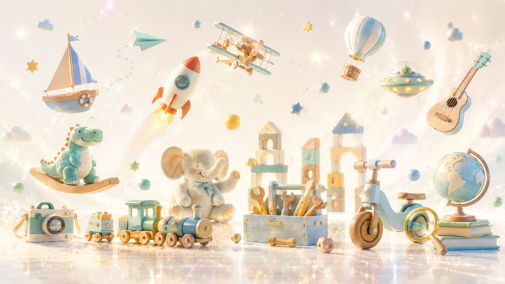 Pastel toy event background